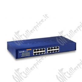 Tenda 16-port Gigabit Ethernet Switch Non gestito Blu