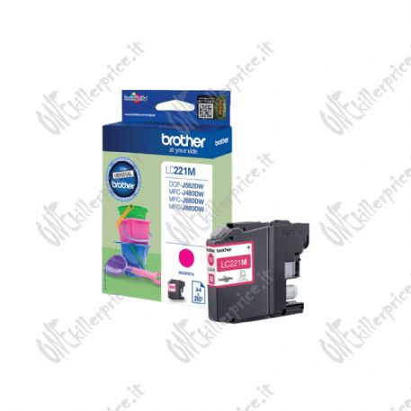 Brother LC-221M cartuccia d'inchiostro 1 pz Originale Magenta