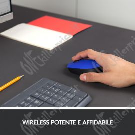 Logitech M171 Blue-K mouse Ambidestro RF Wireless Ottico 1000 DPI