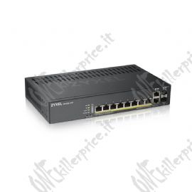 Zyxel GS1920-8HPV2 Gestito Gigabit Ethernet (10/100/1000) Supporto Power over Ethernet (PoE) Nero