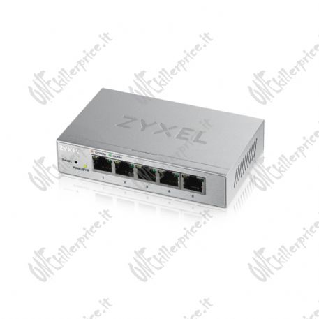 Zyxel GS1200-5 Gestito Gigabit Ethernet (10/100/1000) Argento