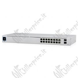 Ubiquiti Networks UniFi 16-Port PoE Gestito L2/L3 Gigabit Ethernet (10/100/1000) Supporto Power over Ethernet (PoE) 1U Argento