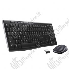 Logitech MK270 Combo Tastiera e Mouse Wireless per Windows, 2,4 GHz Wireless, Mouse Compatto, 8 Tasti Multimediali e di Scelta Rapida, Durata della Batteria 2 anni, per PC, Laptop