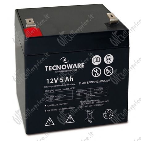 Tecnoware 5Ah Lead Acid Acido piombo (VRLA) 12 V