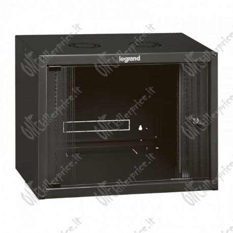 Legrand Linkeo fix 19'' 9U Da parete Nero