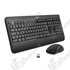 Logitech MK540 Advanced Combo Tastiera e Mouse Wireless per Windows, Ricevitore USB Unifying 2,4 GHz, Tasti di Scelta Rapida Multimediali, Durata Batteria di 3 Anni, per PC, Laptop