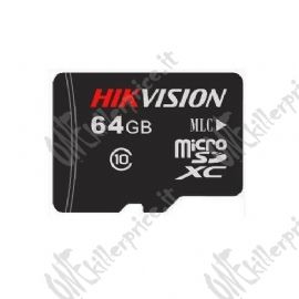 SD CARD HIKVISION SERIE P 64GB SUPPORTA: Lifetime Warning, Healthy Monitoring, Read/Write Lock - HS-TF-P1(STD)/64G