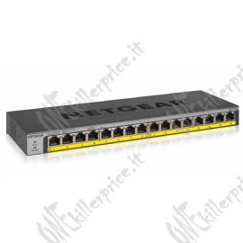 NETGEAR GS116LP Non gestito Gigabit Ethernet (10/100/1000) Supporto Power over Ethernet (PoE) Nero