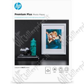 HP Confezione da 20 fogli carta fotografica Premium Plus, lucida A4/210 x 297 mm