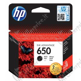 HP 650 Black Original Ink Advantage Cartridge cartuccia d'inchiostro 1 pz Originale Nero