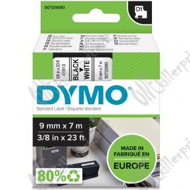 DYMO D1 - Standard Etichette - Nero su bianco - 9mm x 7m