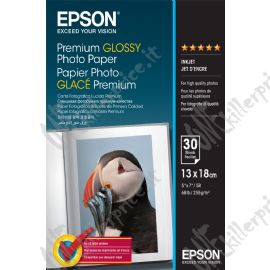 Epson Premium Glossy Photo Paper - 13x18cm - 30 Fogli