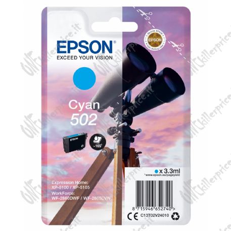 Epson Singlepack Cyan 502 Ink