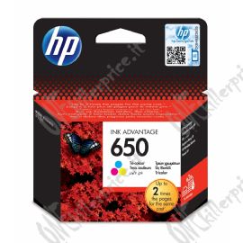 HP 650 Tri-color Original Ink Advantage Cartridge cartuccia d'inchiostro 1 pz Originale Ciano, Magenta, Giallo