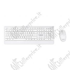 Yashi Exclusive Multimedia Keyboard & Mouse Wireless KIT White - MY538