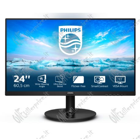 Philips V Line 241V8L/00 LED display 60,5 cm (23.8'') 1920 x 1080 Pixel Full HD Nero