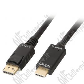 CAVO LINDY DISPLAYPORT MASCHIO - HDMI A MASCHIO 10.2G Connettori Placcati Oro 1mt