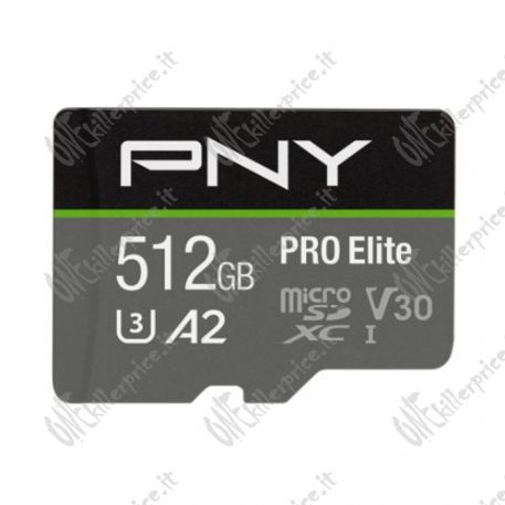 PNY PRO Elite microSDXC 512GB Classe 10