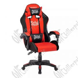 SEDIA GAMING seduta imbottita girevole con poggiatesta, elev a gas, blocco dell' inclinzione, recl fino a 135°, supp collo/schie