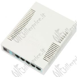 MikroTik CSS106-5G-1S RouterBOARD 260GS 5, port Gigabit smart switch with SFP cage, SwOS, plastic case, PSU