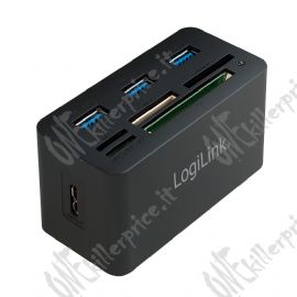 LogiLink USB 3.0-Hub mit AIO-Kartenleser - CR0042