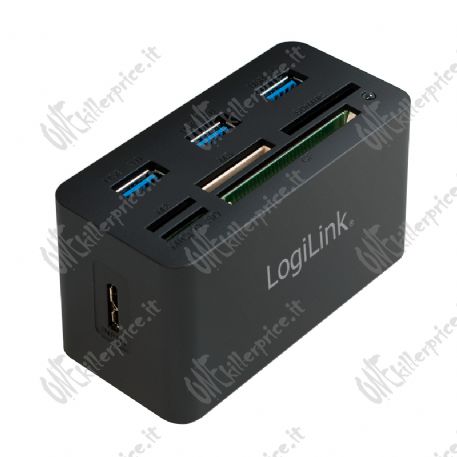 LogiLink USB 3.0-Hub mit AIO-Kartenleser - CR0042