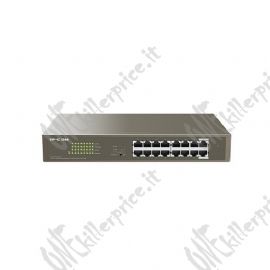 SWITCH IP-COM G1116P-16-150W, 16 porte RJ10 100/1000/45M,fino a 2000 Mbps di velocità di trasmissione full duplex,32 Gbps,135W