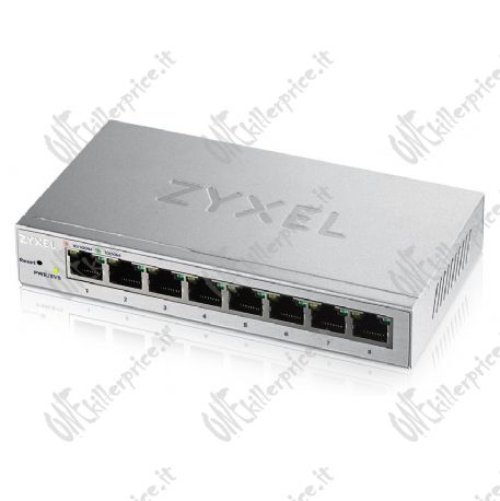 Zyxel GS1200-8 Gestito Gigabit Ethernet (10/100/1000) Argento