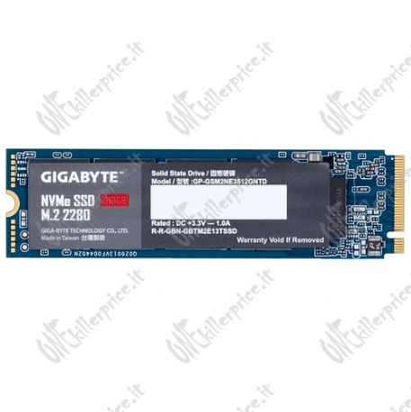 SSD GIGABYTE 512GB M.2 PCIe GP-GSM2NE3512GNTD