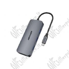 HUB HIKVISION HDMI, VGA, USB 3.0*3,USB-C, SD,TF - HS-HUB-DS8