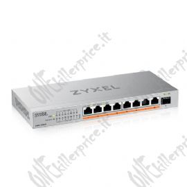 XMG-108HP - Switch Unmanaged, 8 Porte 2.5GbE PoE (erogazione fino a 100W), 1 porta 10GbE SFP+, Desktop / XMG-108HP-EU0101F