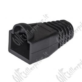 COPRI CONNETTORE PLUG LINK 6mm PER PLUG RJ45 8 POLI CAVO CAT 5E-6 COLORE NERO CONF. DA 100PZ