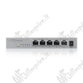 MG-105 - Switch Unmanaged, 5 porte MultiGigabit 2.5Gb, Chassis metallo, Desktop - MG-105-ZZ0101F