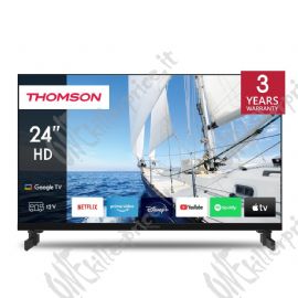 TV THOMSON LED 24'' 24HG2S14C SMART GOOGLE TV DVB-T2/S2 HD CI+ 3XHDMI 2XUSB (ANCHE 12V) TELECOMANDO RETRO ILLUMINATO VESA