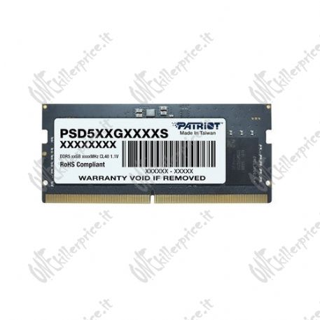 DDR5 x NB SO-DIMM PATRIOT  16GB 5600MHz - PSD516G560081S