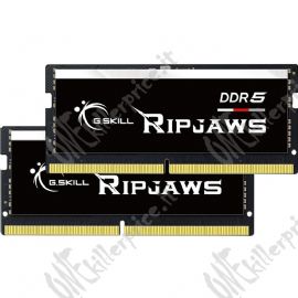 SO-DIMM 32 GB DDR5-5200 (2x 16 GB) Dual-Kit, ram black , F5-5200S3838A16GX2-RS, Ripjaws, INTEL XMP