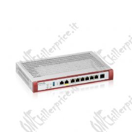 FIREWALL ZXYEL USGFlex Security Gateway 200HP VPN:100IPSec/L2TP, 50SSL WAN, 6xLAN + 1x2.5 1x2.5 POE +1Y Sec Pack, fino a 50utent