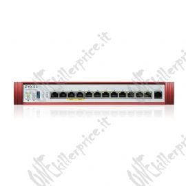 FIREWALL ZXYEL USGFlex Security Gateway 500H VPN:300 IPSec/L2TP, 150 SSL WAN, 8xLAN + 2x2.5 + 2x2.5 POE 30W, fino a 300 utenti