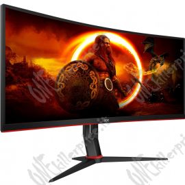 CU34G2XE/BK, Gaming-Monitor86 cm (34 pollici),  black  (matt)/rot, UWQHD, VA, Curved, 144Hz Panel