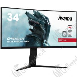 G-Master GCB3480WQSU-B1, Gaming-Monitor86.4 cm (34 pollici),  black  (matt), UWQHD, VA, Curved, HDMI, DisplayPort, USB, Free-Sync, HDR, 180Hz Panel