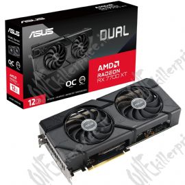 Radeon RX 7700 XT DUAL OC, scheda video RDNA 3, GDDR6, 3x DisplayPort, 1x HDMI 2.1