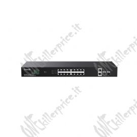 SWITCH TENDA TEG1120P-16-150W 18P GE+2SFP con 16P PoE 150W Power Consumption 30W Max. PoE of single port