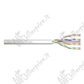 CAVO RETE DIGITUS FLESSIBILE NON SCHERMATO UTP HALOGENFREE PER RETI CATEGORIA 6 IN RAME MATASSA MT.100 - DK1613P1