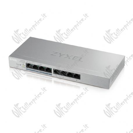 Zyxel GS1200-8HP v2 Gestito Gigabit Ethernet (10/100/1000) Supporto Power over Ethernet (PoE) Grigio