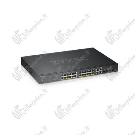 Zyxel GS1920-24HPV2 Gestito Gigabit Ethernet (10/100/1000) Supporto Power over Ethernet (PoE) Nero