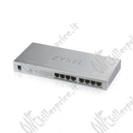 Zyxel GS1008HP Non gestito Gigabit Ethernet (10/100/1000) Supporto Power over Ethernet (PoE) Grigio