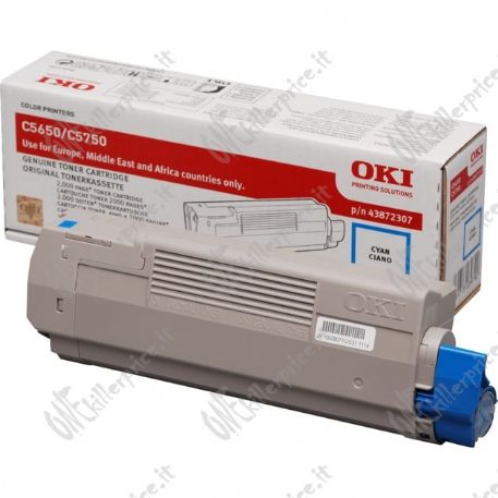 OKI 43872307 cartuccia toner 1 pz Originale Ciano