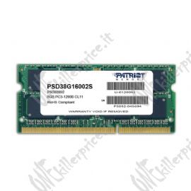 Patriot Memory 8GB PC3-12800 memoria 1 x 8 GB DDR3 1600 MHz