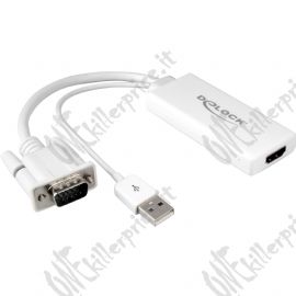 Adapter VGA + Audio zu HDMI white , 25 cm