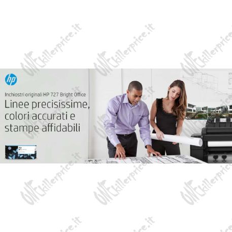 HP Cartuccia inchiostro nero opaco DesignJet 727, 130 ml